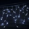 Professional 3m 100 LED icicle cold white fairy lights and plug - Bundle offer