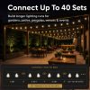 Professional Connectable Warm White Festoon A60 IP67 Lights on Black Cable 5m