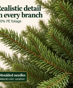 Alternative view of Slim 7ft plus Realistic PE Christmas Tree UK | Qbis 2.2m Norway Spruce made in Ukraine