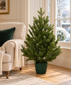 Potted Artificial Christmas Tree, 3.6ft Realistic Fraser Fir - Image 4