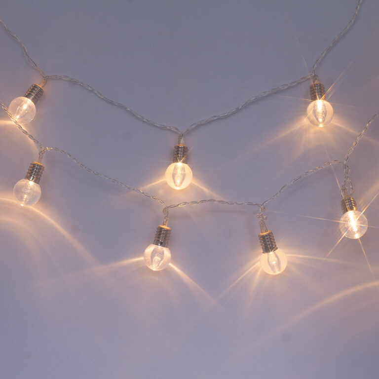 Indoor mini festoon lights with 16 Warm White LEDs on Clear Cable. USB