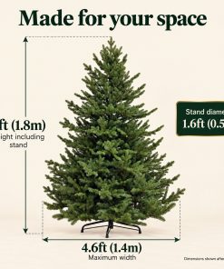 Alternative view of 6ft Realistic PE Christmas Tree | Qbis 1.8m Fraser Fir made in Ukraine