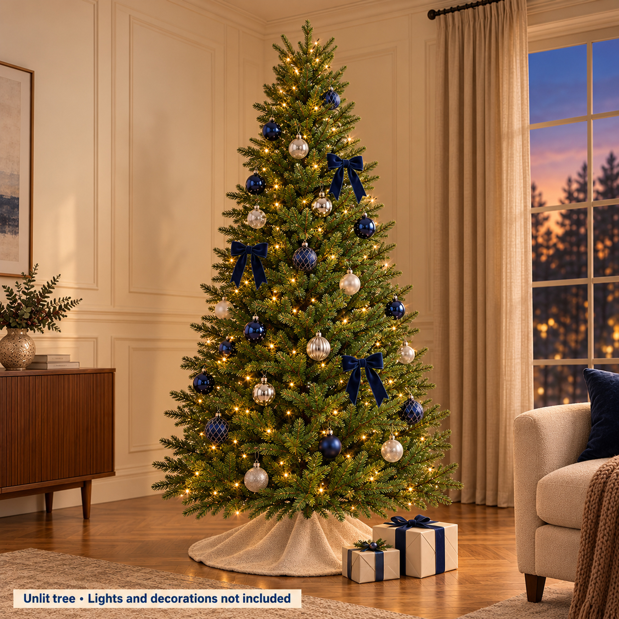 Slim 7ft plus Realistic PE Christmas Tree UK | Qbis 2.2m Norway Spruce made in Ukraine - Image 7