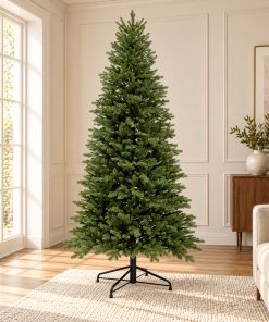 Slim 7ft plus Realistic PE Christmas Tree UK | Qbis 2.2m Norway Spruce made in Ukraine - Image 6