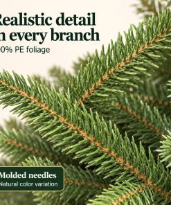 Slim 7ft plus Realistic PE Christmas Tree UK | Qbis 2.2m Norway Spruce made in Ukraine - Image 5