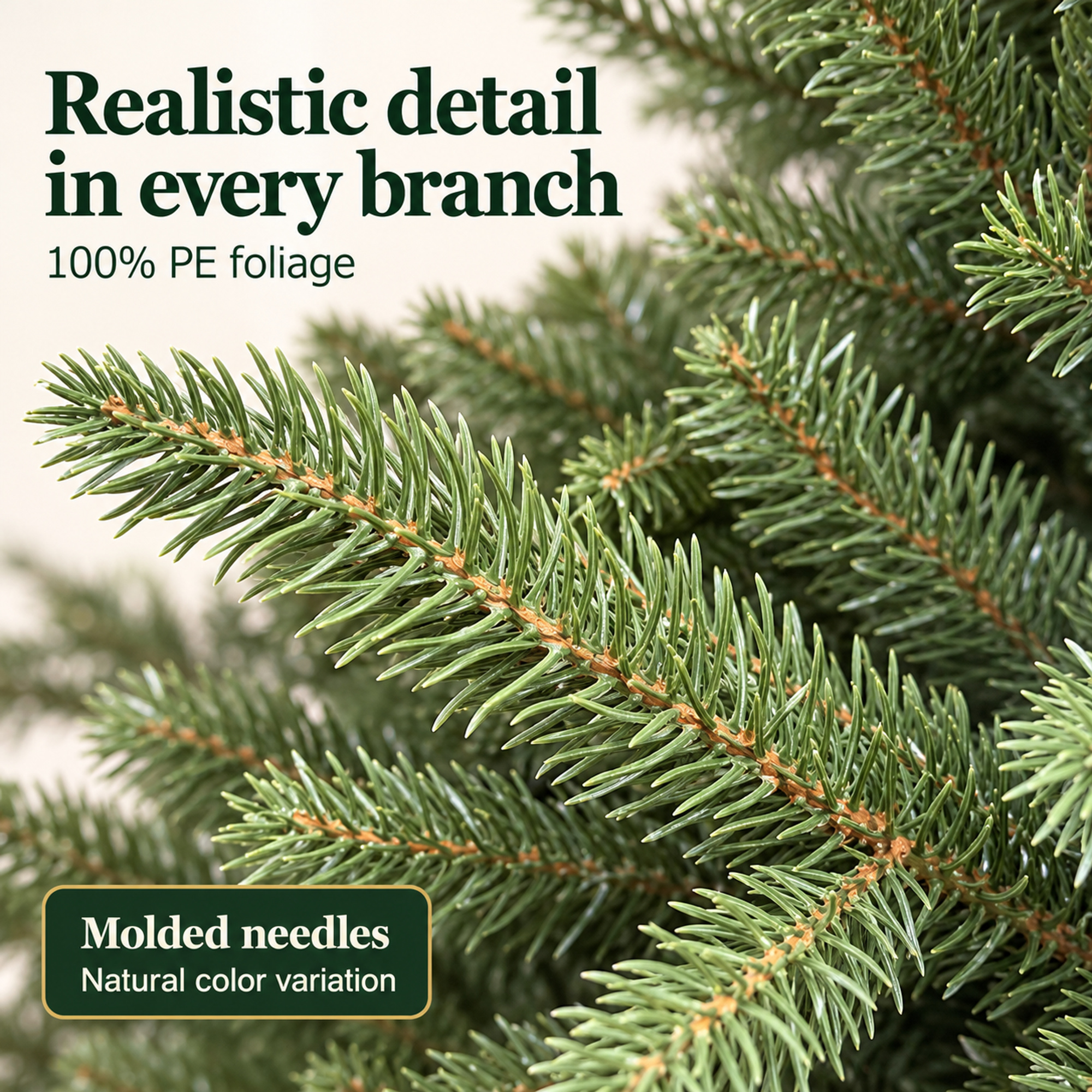 7ft Realistic PE Christmas Tree | Qbis 2.2m Hinged Fraser Fir made in Ukraine - Image 5
