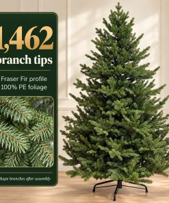 7ft Realistic PE Christmas Tree | Qbis 2.2m Hinged Fraser Fir made in Ukraine